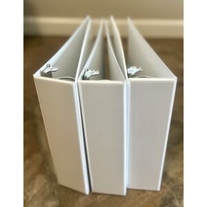 3 Inch White Office Max Binders Lot Of 3